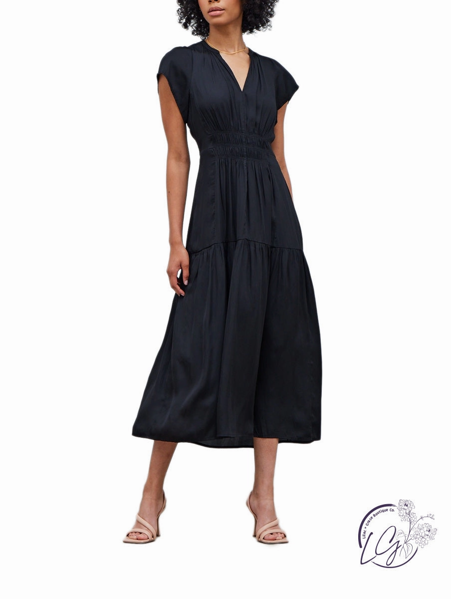 Wonderland Satin Midi Dress