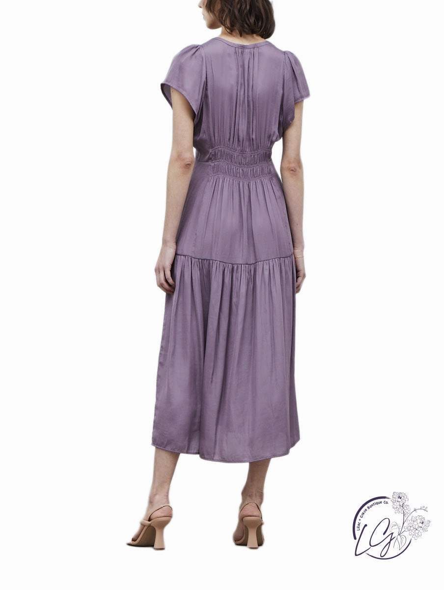 Wonderland Satin Midi Dress
