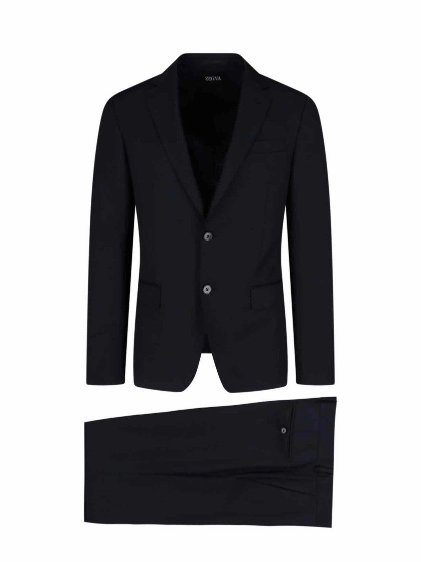 Wool & Mohair Suit  Navy Blue