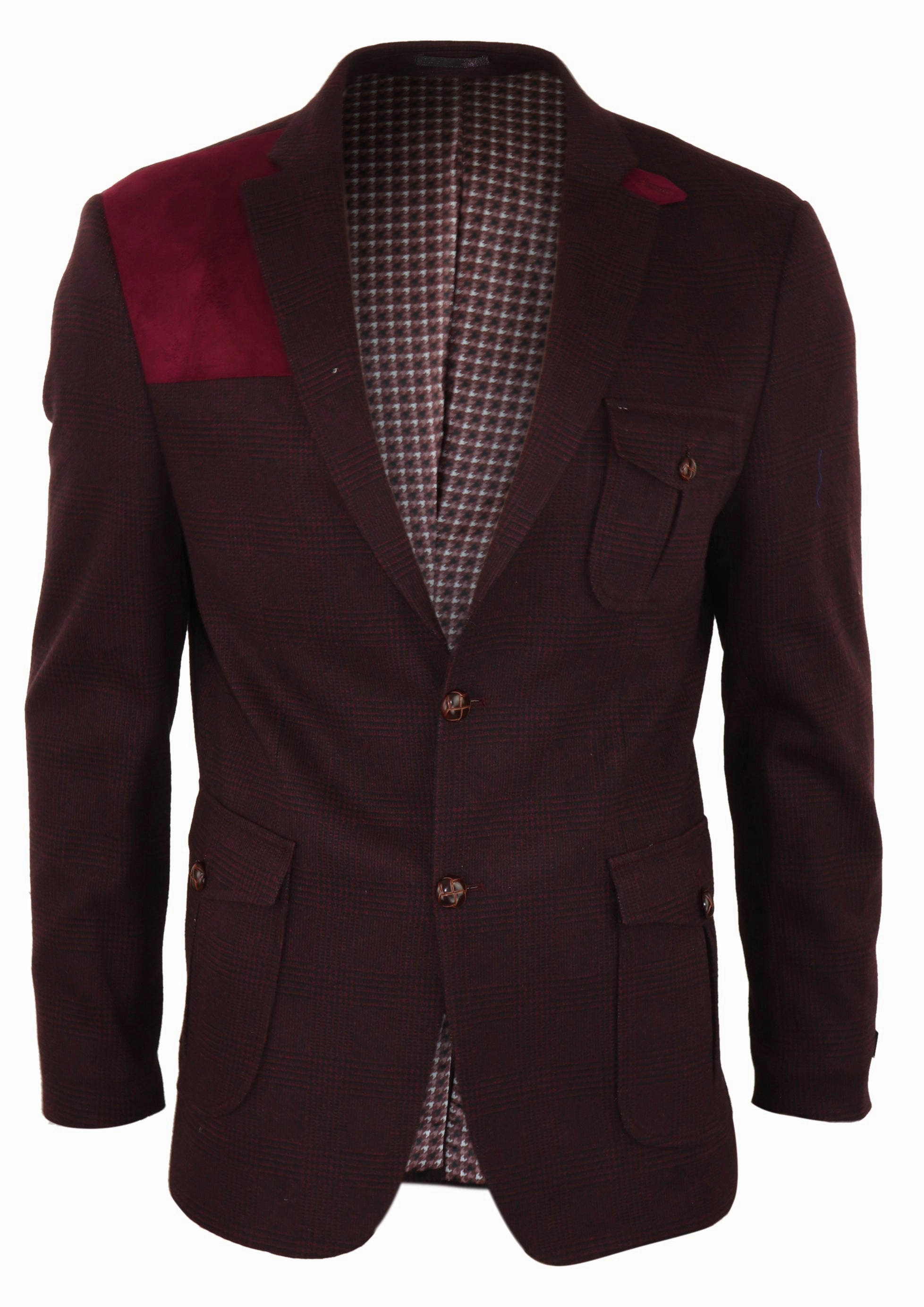 Wool Tweed Jacket Hunting Check