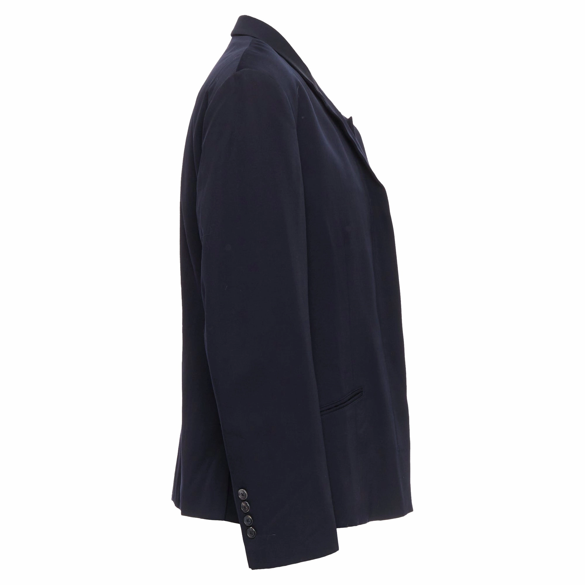 Yohji Yamamoto Wool Double Collar Deconstructed Blazer
