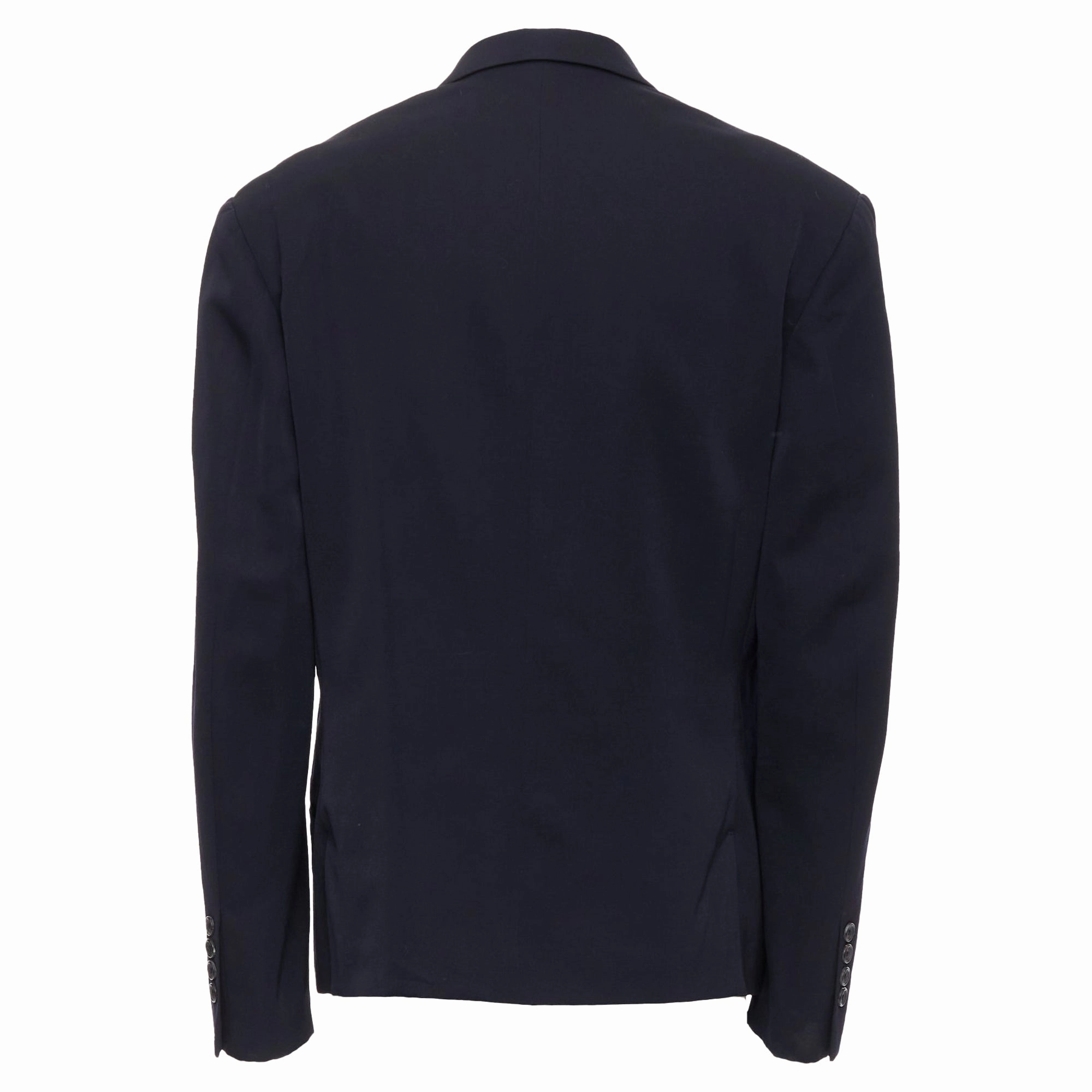 Yohji Yamamoto Wool Double Collar Deconstructed Blazer