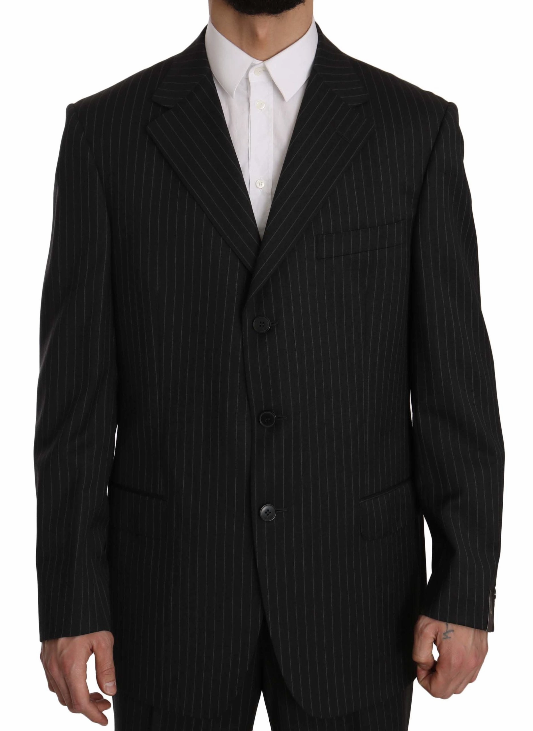 Z ZEGNA Elegant Striped Wool Men's Suit