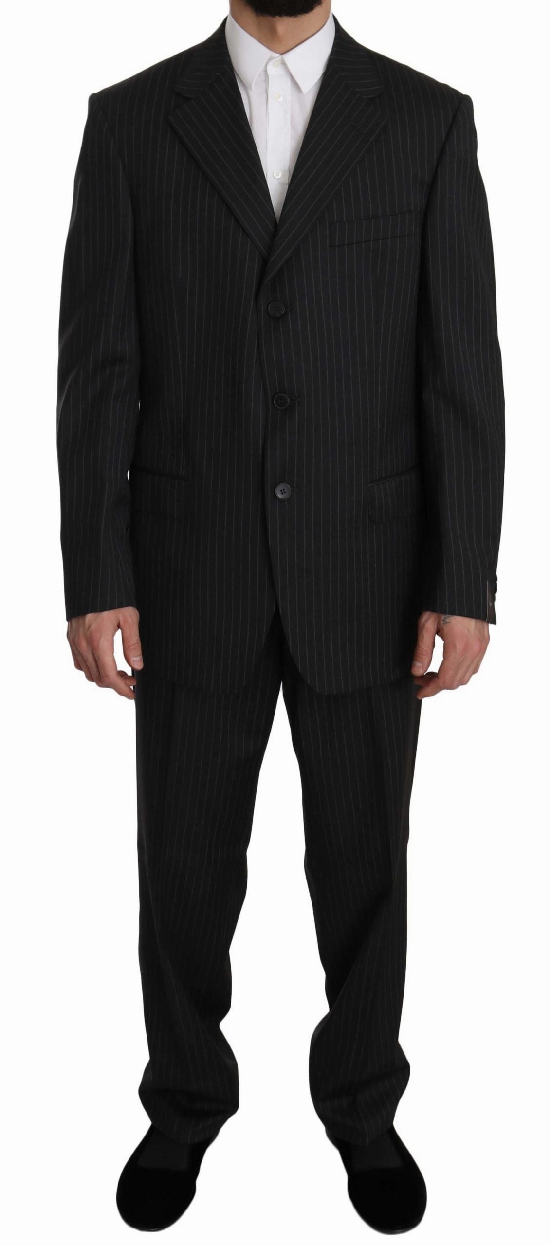 Z ZEGNA Elegant Striped Wool Men's Suit