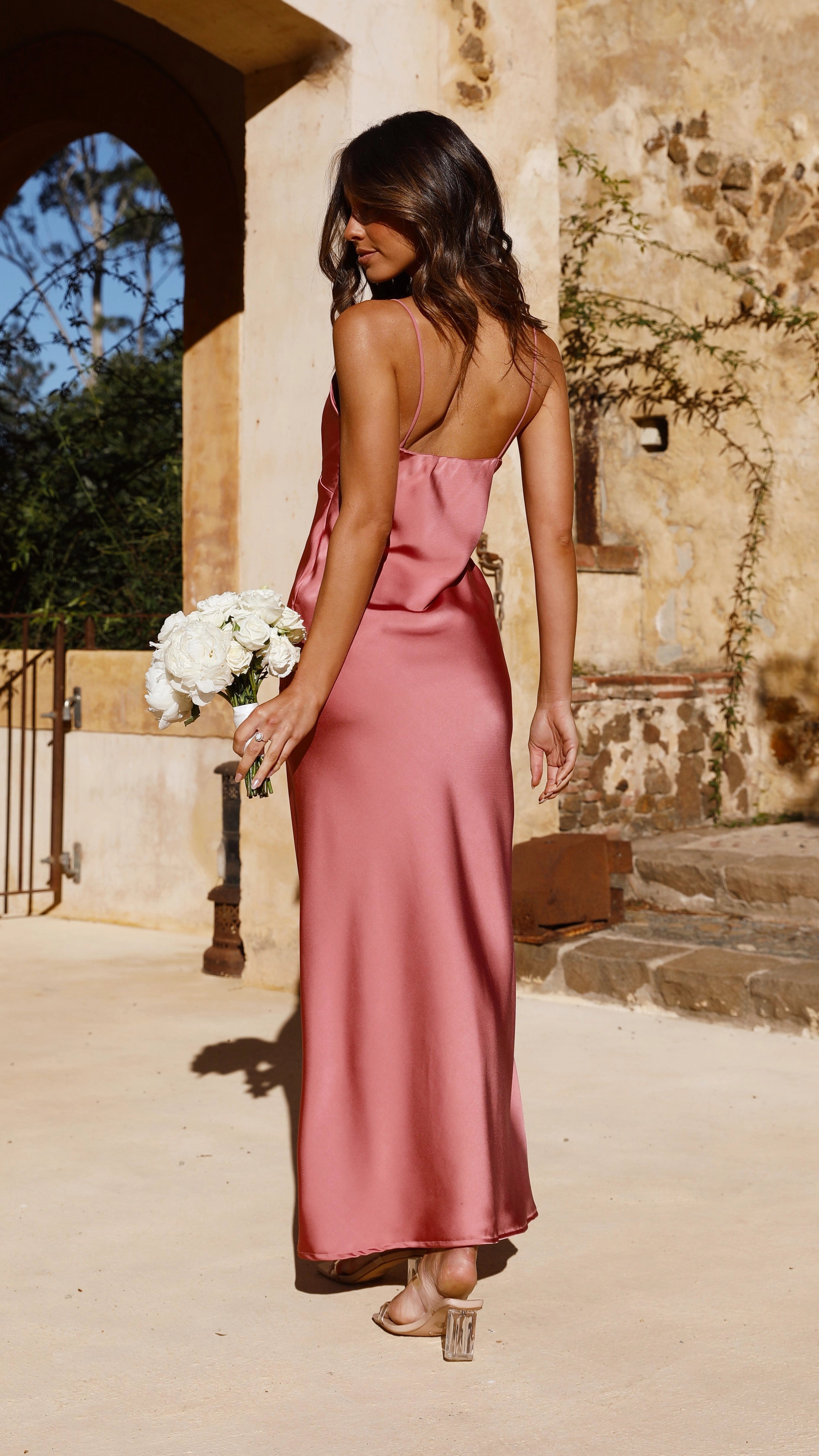 Ziah Maxi Dress - Baked Rose