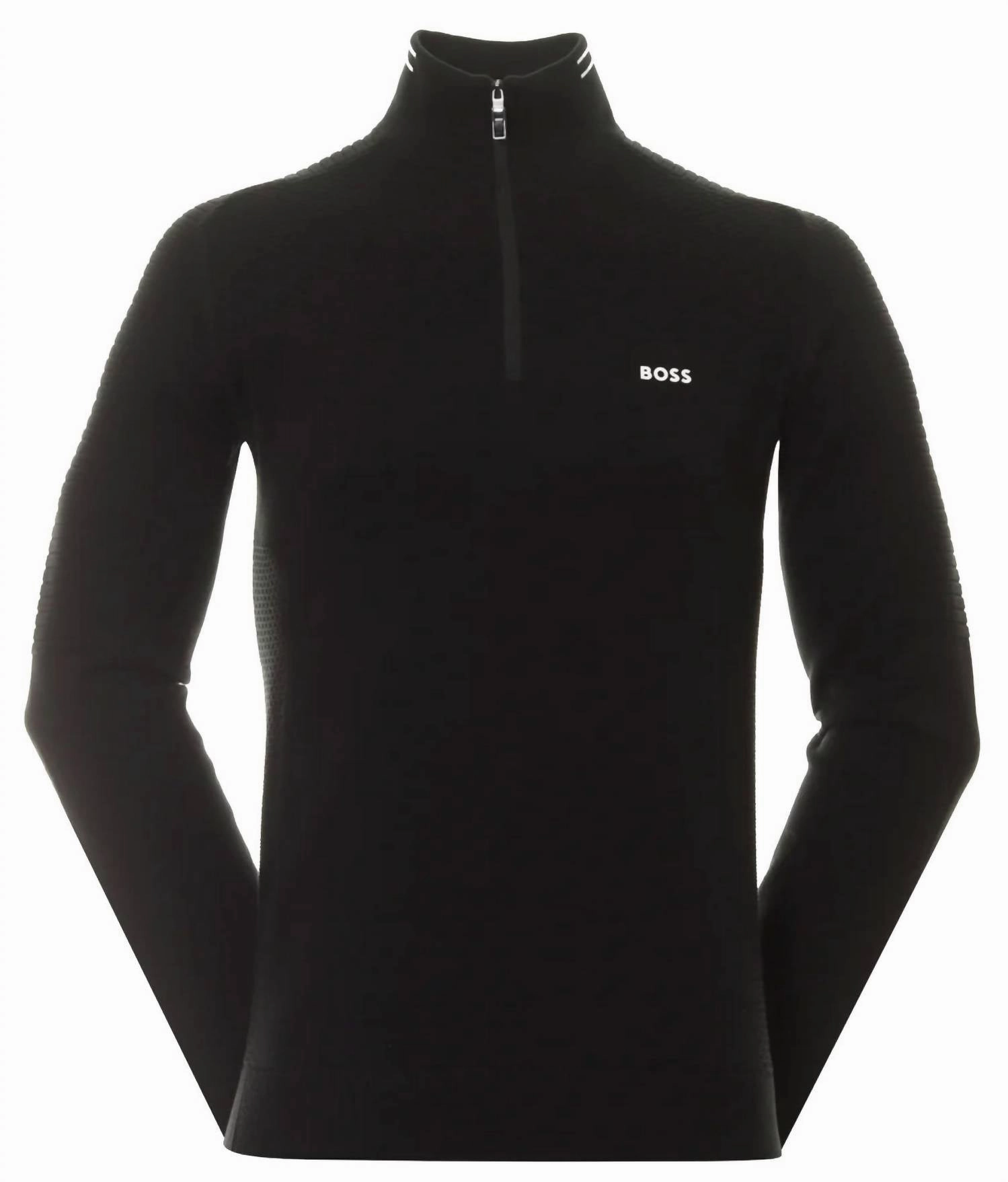 Zolet 001 Zip Neck Sweater In Black